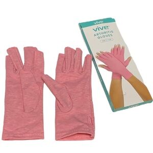 Vive Pink Arthritis Hand Compression Gloves. SZ LARGE. New